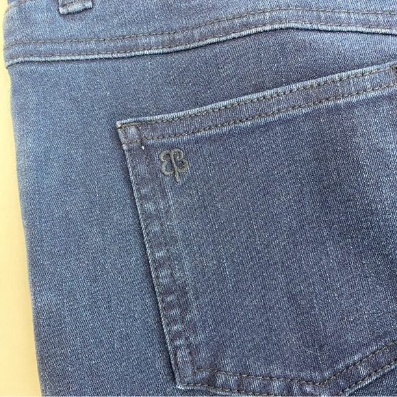 Betabrand Straight Leg Four Pocket Yoga Denim Pull On Jeans: Dark Indigo Blue - Picture 10 of 13